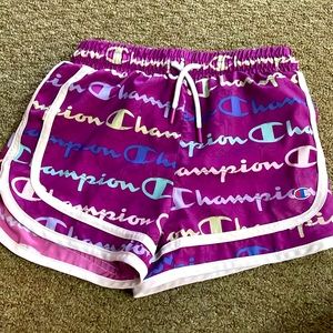 Colorful girls Champion athletic shorts